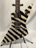 1980's Arbor - Zebra Stripe Explorer Style Guitar w/ Chip Case