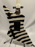 1980's Arbor - Zebra Stripe Explorer Style Guitar w/ Chip Case