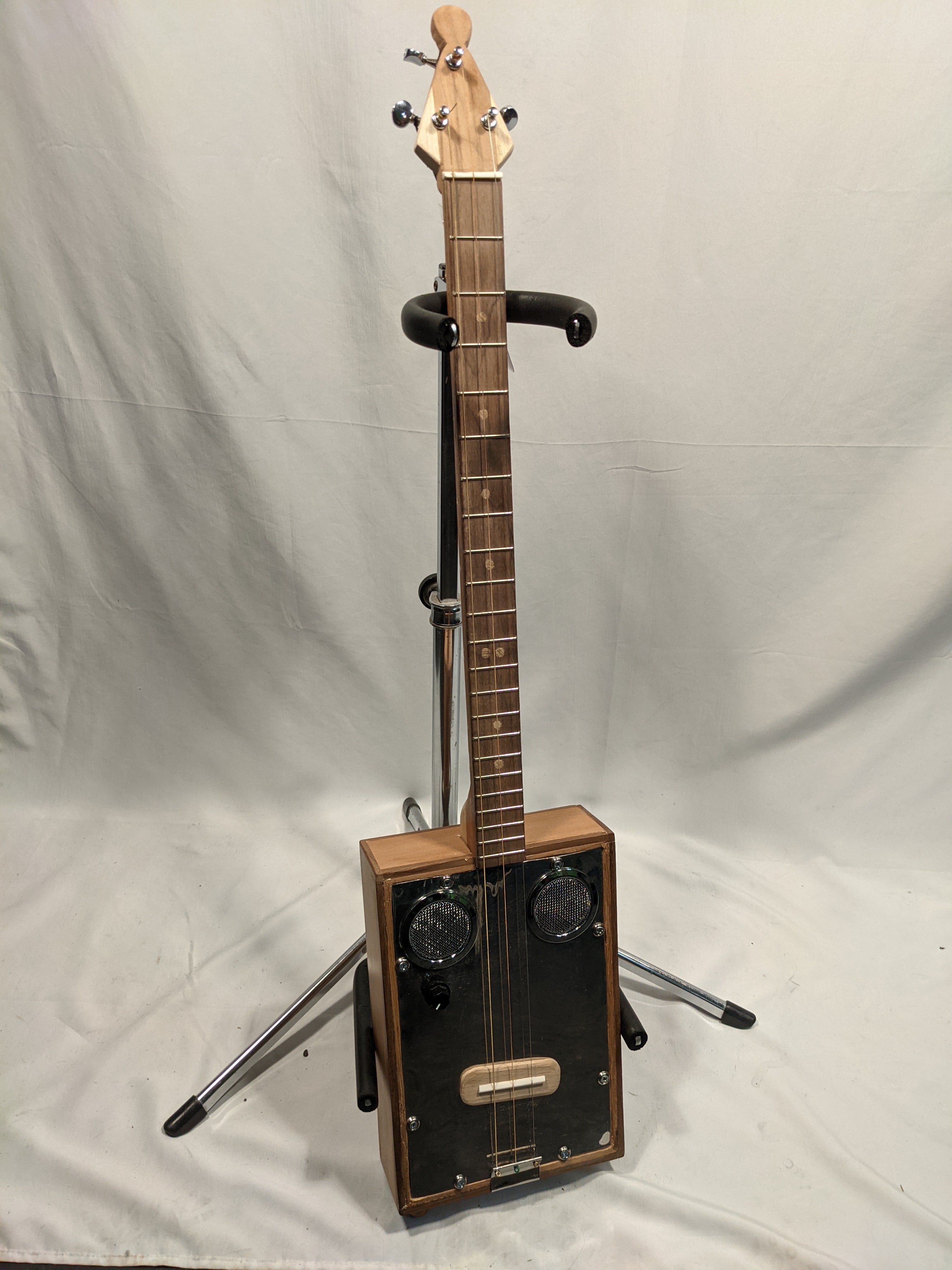 Silver 3 String Guitar