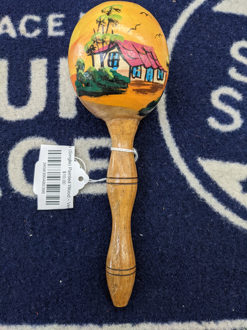 Maraca (Single) Painted Wood - Venezuela