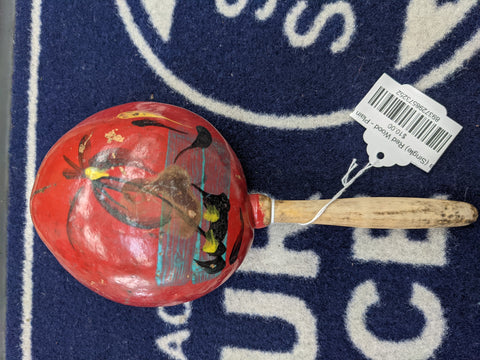 Maraca (Single) Red Wood - Plain Handle