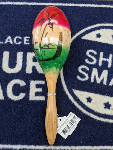 Maraca (Single) Red/Green Wood