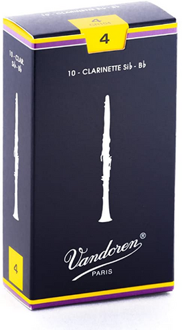 Vandoren Bb Clarinet Reeds  - (4.0)Box of 10