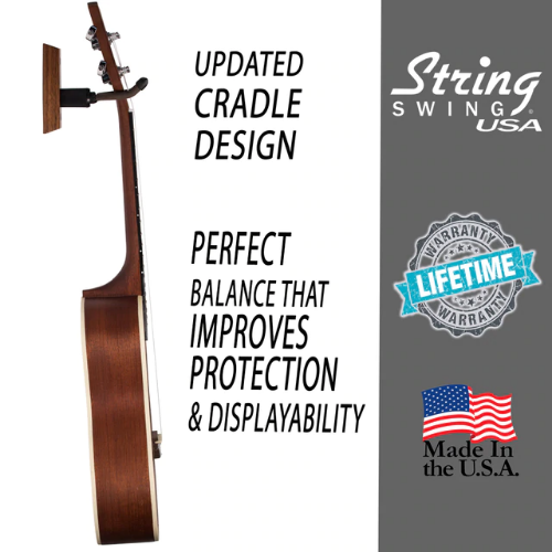 String Swing - CC01UK - Ukulele Hanger - Black Walnut