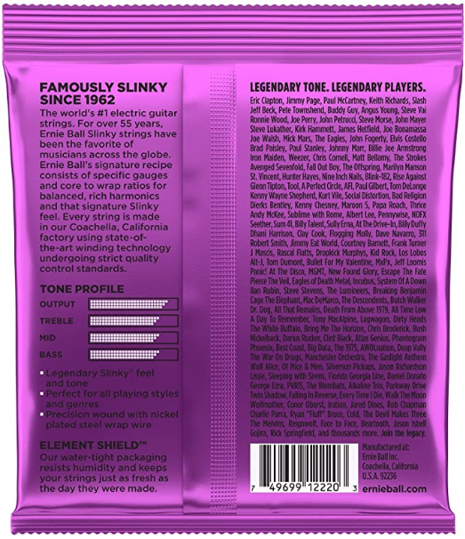 Ernie Ball - Electric Guitar Strings - #2220- Power Slinky - Nickel Wound