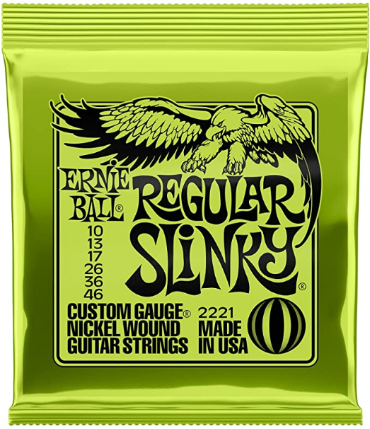 Ernie Ball - Electric Guitar Strings - #2221- Regular Slinky - Nickel Wound