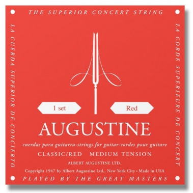 Augustine - Classical Acoustic Guitar Strings - Red - Medium Tension