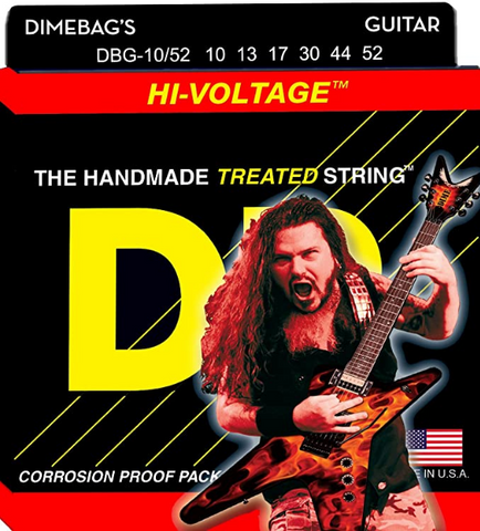 DR - Electric Guitar Strings - Dimebag Darrell Signature -Treated Nickel-Plated - 10-52