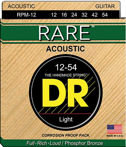 DR - RARE - Acoustic Light - 12-54 Strings