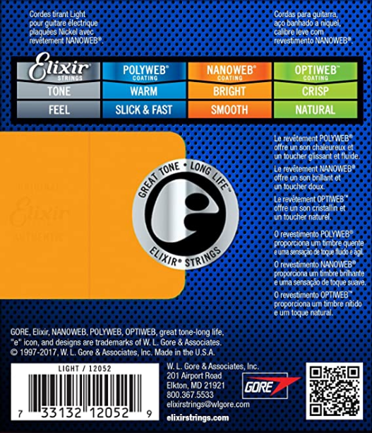 Elixir - Electric Guitar Strings - #12052 - Light .010-.046