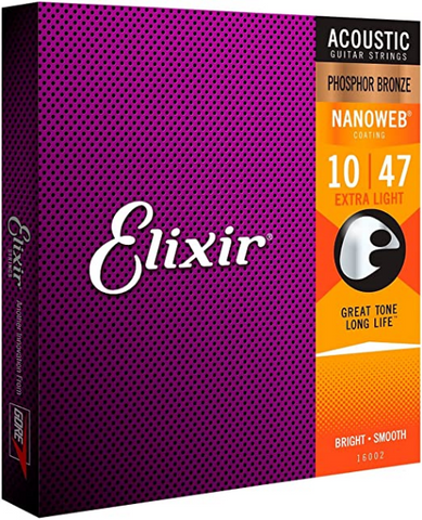 Elixir - Acoustic Guitar Strings - #16002 - Extra Light .010-.047