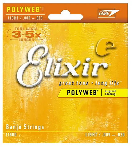 Elixir - Banjo Strings - #11600 - Light .009-.020