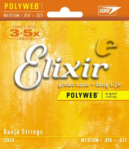 Elixir - Banjo Strings - #11650 - Medium  .010-.023