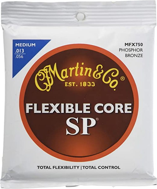 Martin - Acoustic Guitar Strings - Phosphor Bronze - Flex  Core - MFX750 - Medium