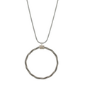 Song Circle Ball End Necklace  - 18"