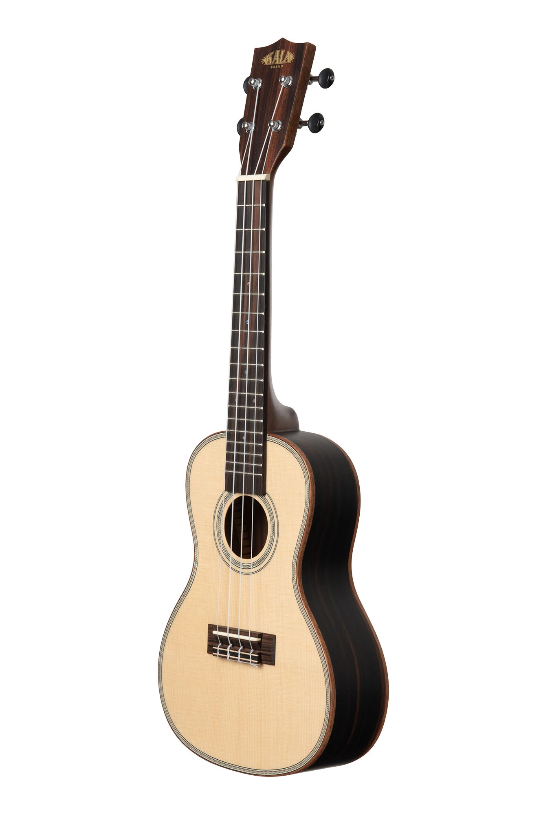 Kala - KA-SSEBY-C - Solid Spruce Top Striped Ebony Concert Ukulele