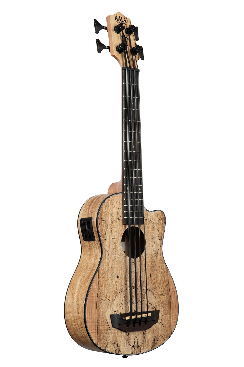Kala - Spalted Maple U-Bass - Fretted - With Gig Bag