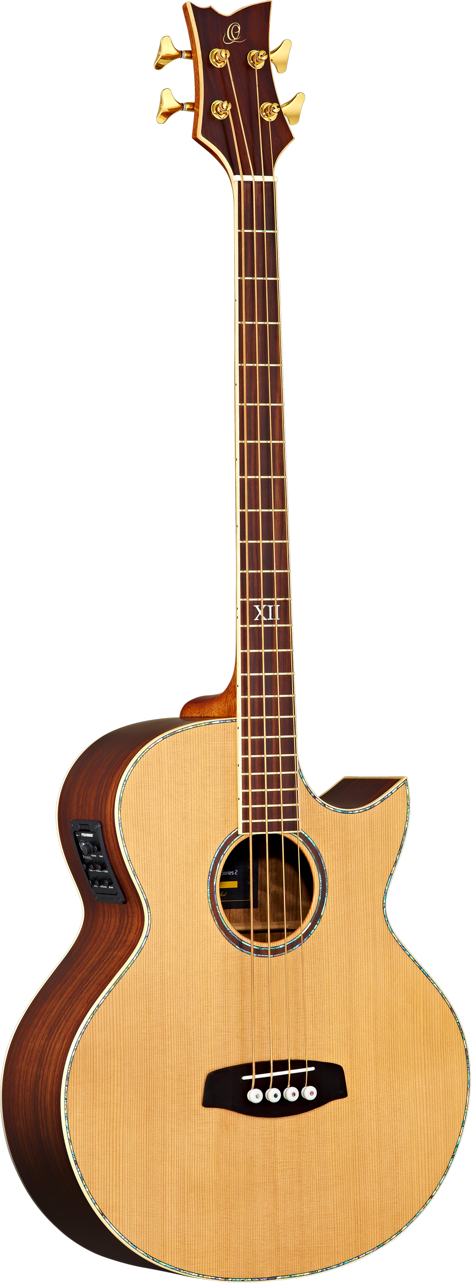 Ortega - D2-4 - Acoustic Bass - 4 String - Deep Series 2 Natural Cedar - W/ Gigbag