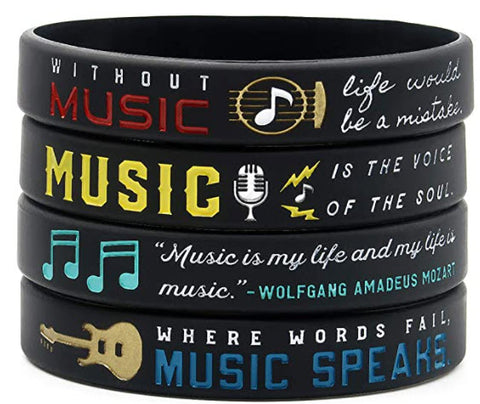 Music Inspirational Bracelets with Quotes and Sayings About Music