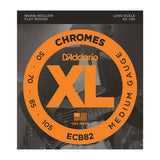 D'Addario - Electric Bass Strings #ECB82 - Flatwound - Medium Gauge - Long Scale