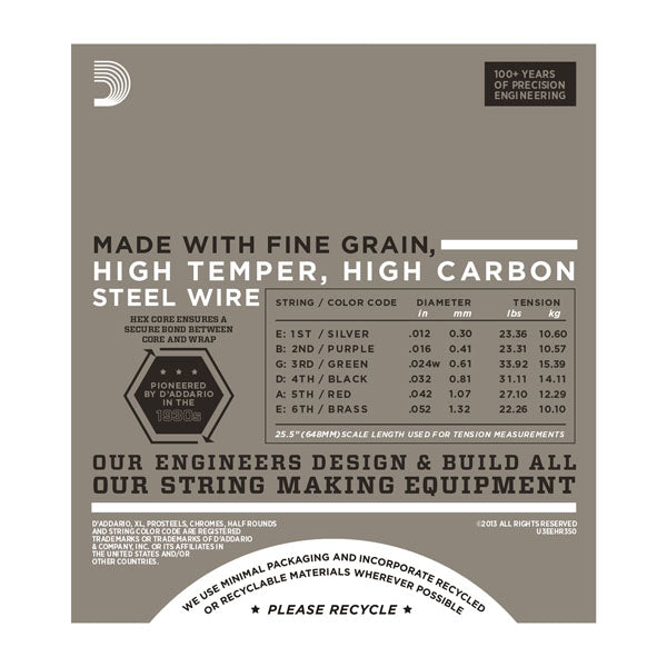 D'Addario- Electric Guitar Strings #EHR350 - Jazz Light