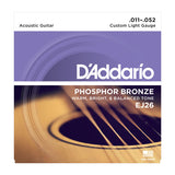 D'Addario - Acoustic Guitar Strings #EJ26 - Phosphor Bronze - Custom Light Gauge
