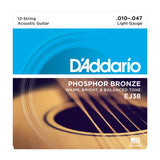D'Addario - 12 String Acoustic Guitar Strings #EJ38 - Phosphor Bronze