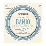 D'Addario- Banjo Loop End Strings #EJ60 - Nickel Plated Steel - Light Gauge