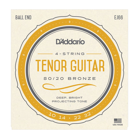 D'Addario - Tenor Guitar Strings (4 String) 80/20 Bronze - EJ66