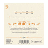 D'Addario - Mandolin Strings #EJ80 - Octave Phosphor Bronze - Medium Loop End