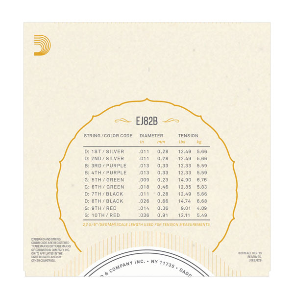 D'Addario - 10 String Viola Brasileira - EJ82B - Rio Abaixo & Meia Guitarra