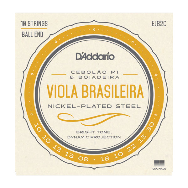 D'Addario - 10 String Viola Brasileira - EJ82C - Cebolao Mi & Boiadeira