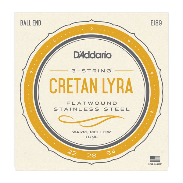 D'Addario - Cretan Lyra Strings  - Ball End - 3 Strings - EJ89