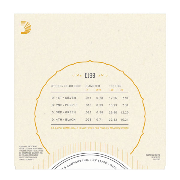 D'Addario - Cavaquinho (4 String) Stainless Steel - EJ93