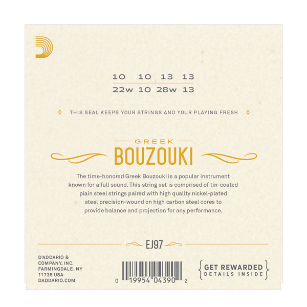 D'Addario - Greek Bouzouki Strings  - Loop End - 8 Strings - EJ97
