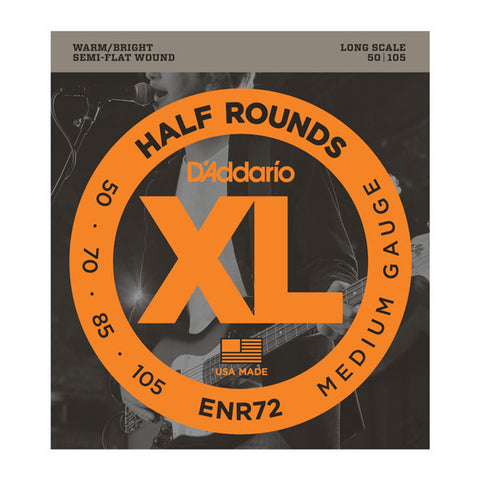 D'Addario - ENR72 - Bass Strings 50/105 Half Round Medium Gauge - Long Scale