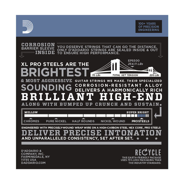 D'addario Pro Steels Pedal Steel Guitar Strings 12-70 - EPS500