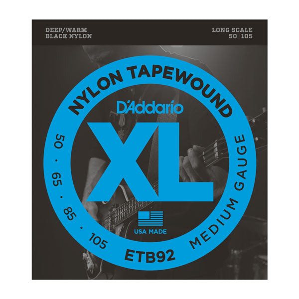 D'Addario - Electric Bass Strings #ETB92 - Tapewound - Medium Gauge - Long Scale