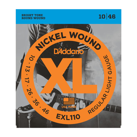 D'Addario- Electric Guitar Strings #EXL110 - Round Wound - Regular/Light