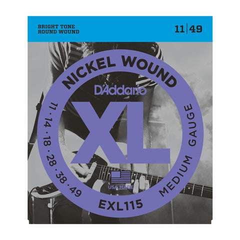 D'Addario- Electric Guitar Strings #EXL115 - Round Wound - Medium