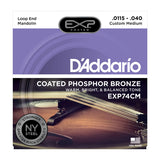 D'Addario - Coated Mandolin Strings - EXP74CM (Custom Medium .0115-.040)
