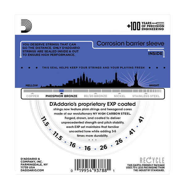 D'Addario - EXP75 - Medium/Heavy - Coated Mandolin Strings