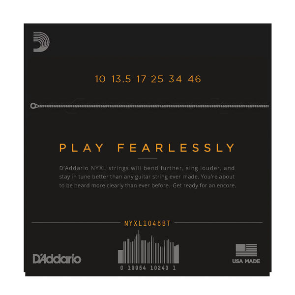 D'Addario- Electric Guitar Strings #NYXL1046BT - Nickel Plate - Light Gauge - Balanced Tension