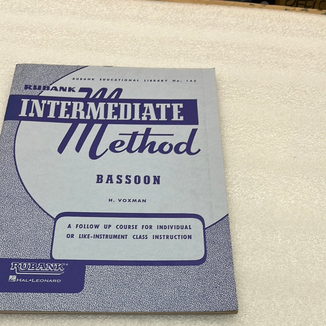 Intermediate Method For Bassoon (Book)