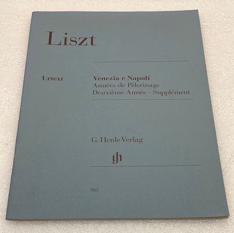 Liszt - Venezia E Napoli (Book)