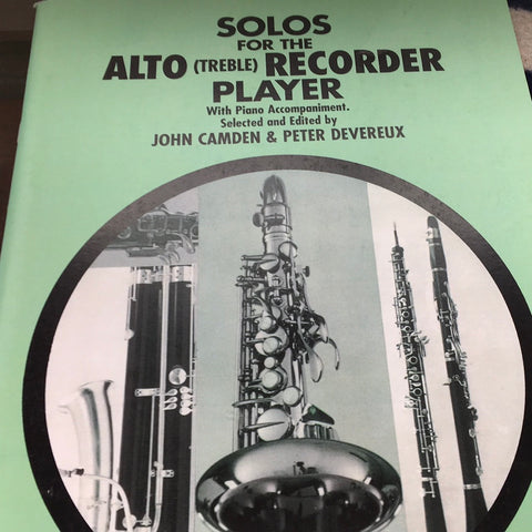 Solos For The Alto Recorders Player (Book)