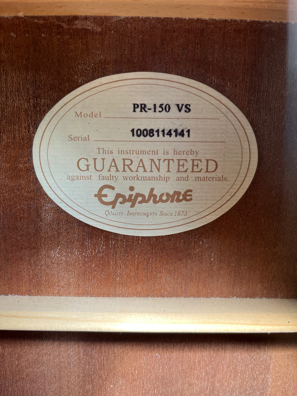 Epiphone PR150VS Acoustic Guitar - Sunburst - Used