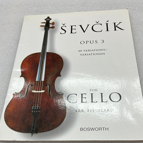 Sevcik For Cello - Opus 3 (Book)