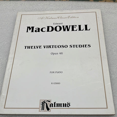 Macdowell 12 Virtuoso Studies Piano Solos (Book)