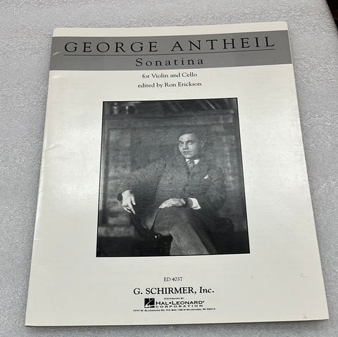 George Antheil Sonatina - Violin & Cello (Book)